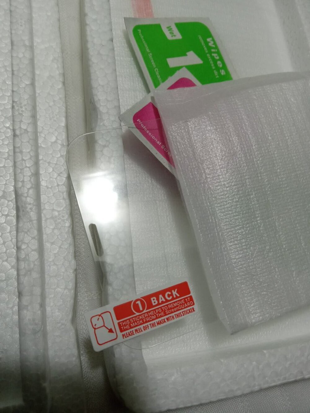 Two new genuine replacement 5,5 inches screen protectors in their foam box